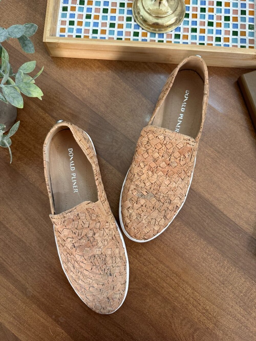 Donald J. Pliner Rally Woven Cork Slip-On Sneakers